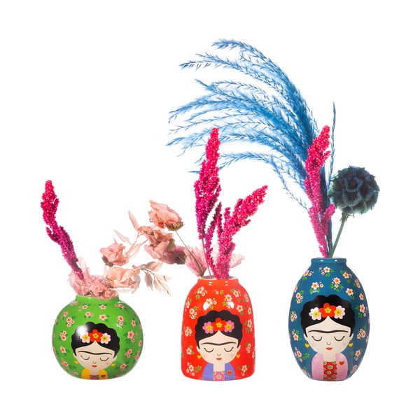 Ceramiczne wazony zestaw 3 szt. (wysokość 8 cm) Floral Frida – Sass & Belle-image-2