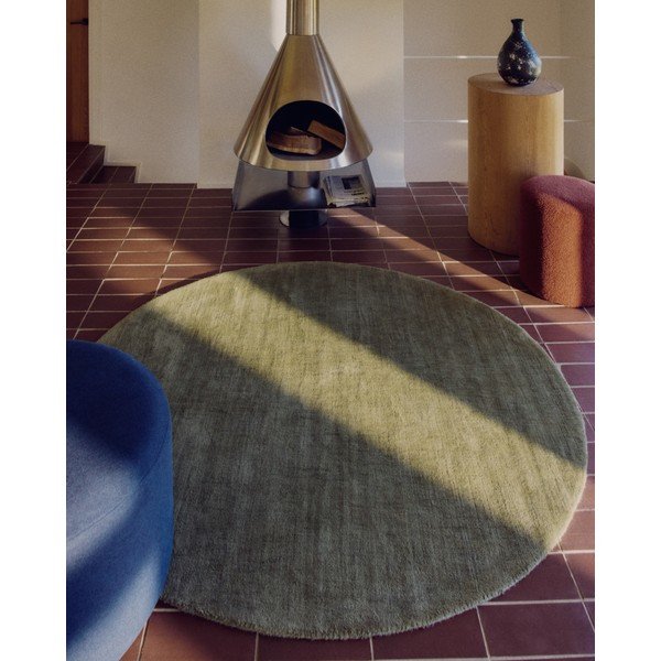 Zielony okrągły dywan ø 200 cm Empuries – Kave Home-image-1