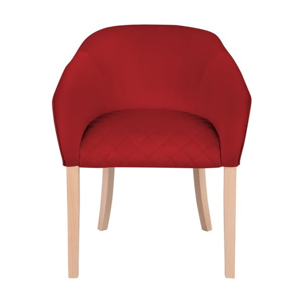 Czerwony fotel z podłokietnikami Micadoni Home Tipa