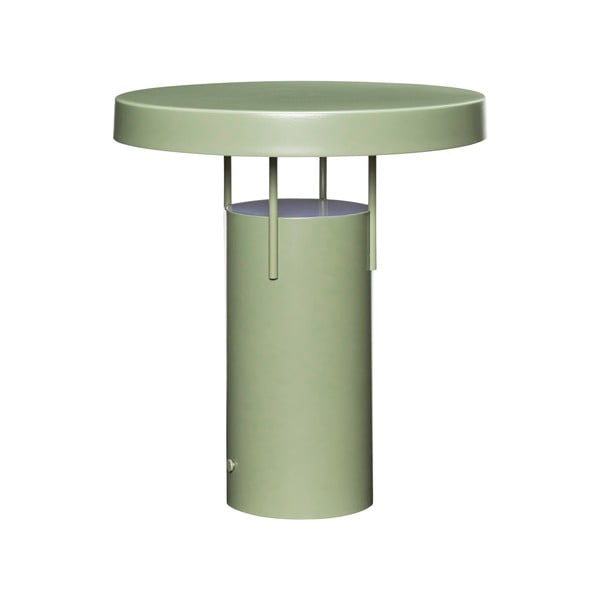 Zielona lampa stołowa LED ze ściemniaczem i metalowym kloszem (wysokość 28 cm) BringMe – Hübsch
