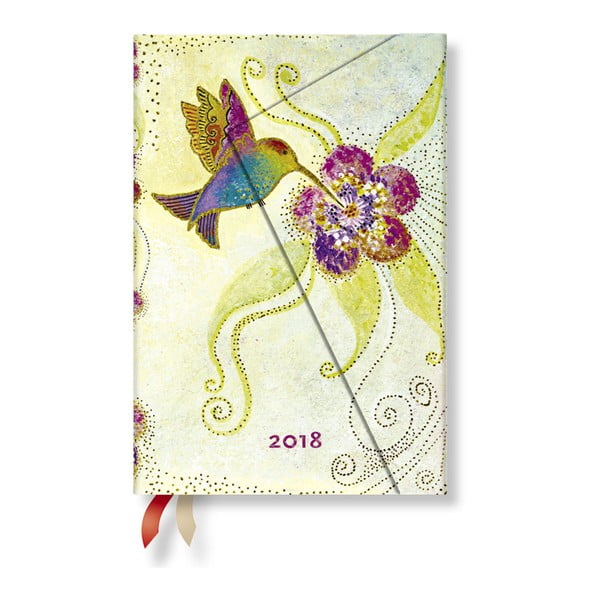 Kalendarz na rok 2018 z układem horyzontalnym Paperblanks Hummingbird Mini