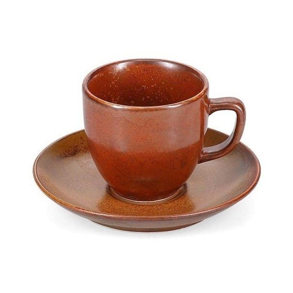 Brązowa porcelanowa filiżanka do cappuccino 200 ml Ovio – BonBistro-image-3
