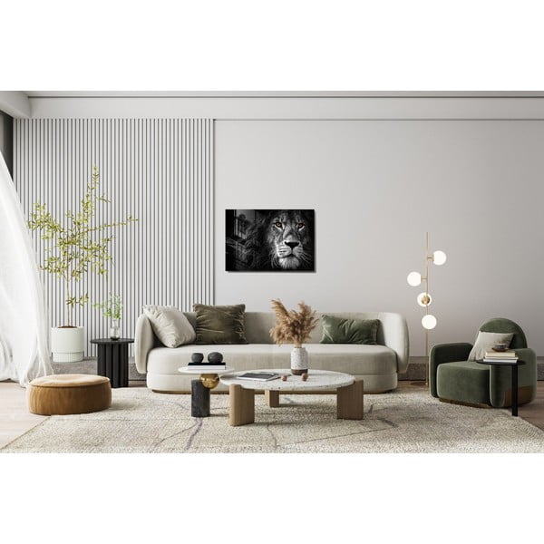 Szklany obraz 70x50 cm Lion – Wallity-image-2