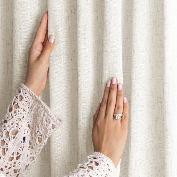 Zasłona w kolorze kości słoniowej 140x270 cm Velari – Restilo-image-2