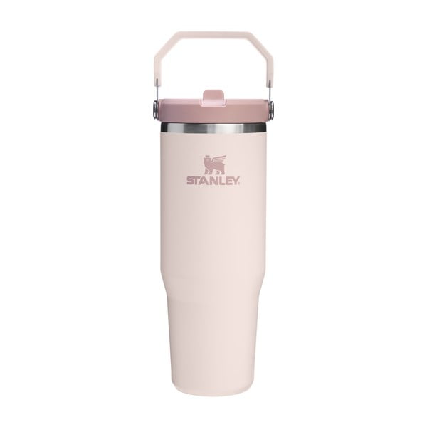 Jasnoróżowy termos ze stali nierdzewnej 890 ml IceFlow™ Flip Straw 2.0 Tumbler Rose Quartz – Stanley