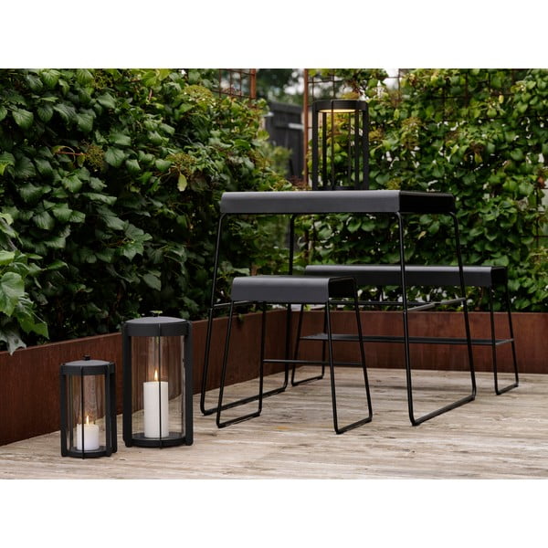 Czarna metalowa szafka na buty z siedziskiem A-Bench – Zone-image-1