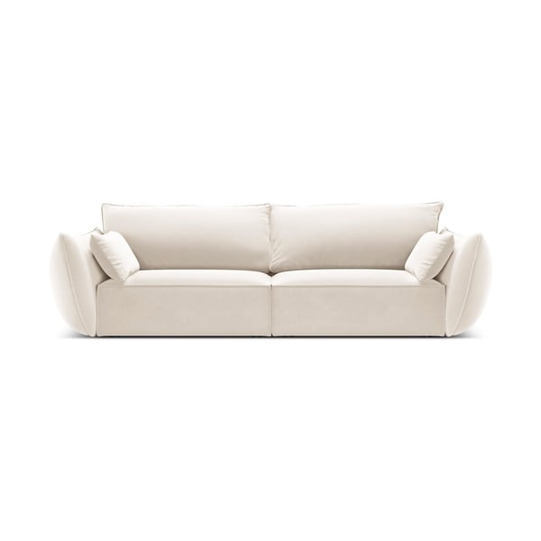 Beżowa aksamitna sofa 208 cm Vanda – Mazzini Sofas