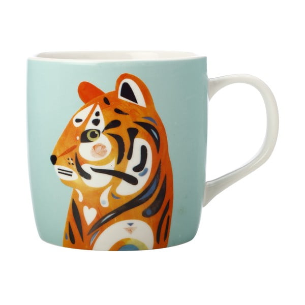 Niebieski porcelanowy kubek Maxwell & Williams Pete Cromer Tiger, 375 ml