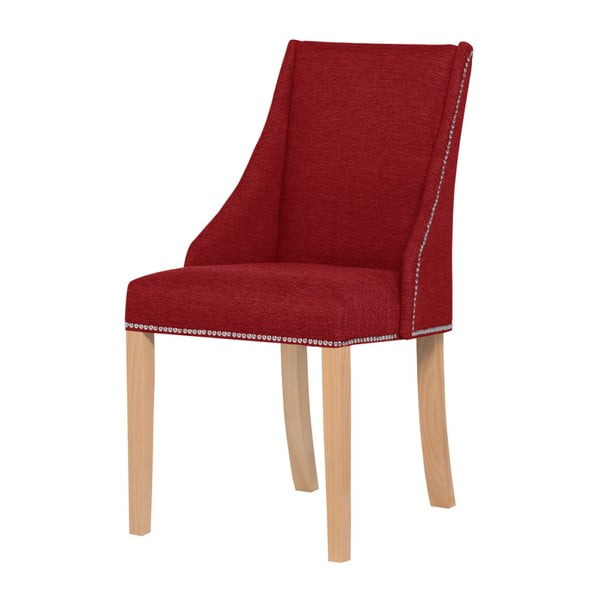 Czerwone krzesło z brązowymi nogami Ted Lapidus Maison Patchouli