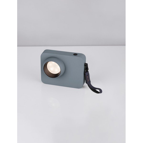 Szaroniebieska metalowa lampa stołowa LED ze ściemniaczem (wysokość 11 cm) Kedros – Nova Luce-image-3