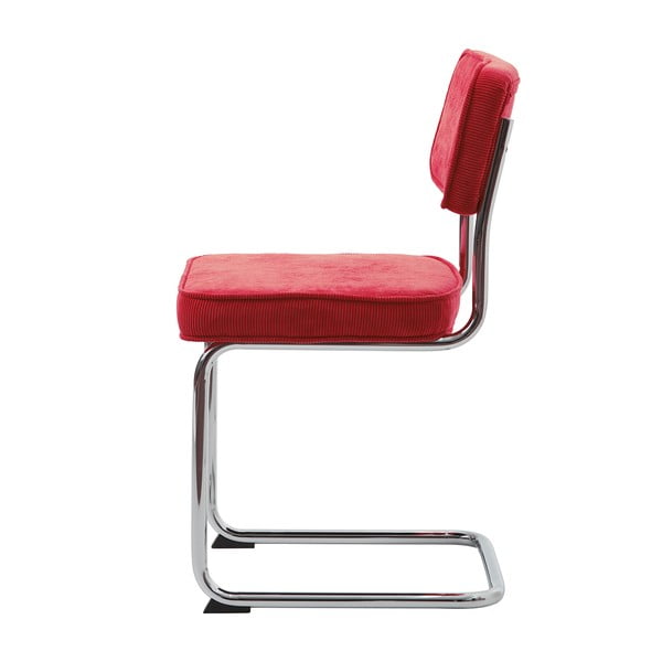 Czerwone sztruksowe krzesło Rupert – Unique Furniture-image-4