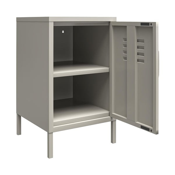 Beżowa metalowa szafka nocna Bradford – Støraa-image-3