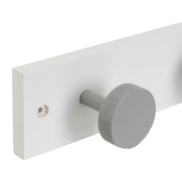 Biało-szary wieszak ścienny z litego drewna sosnowego 40 cm Anillos – Casa Selección-image-1