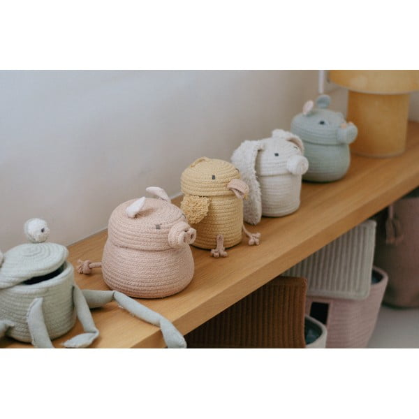 Szary tekstylny dziecięcy kosz na zabawki ø 15x15 cm Mini Renata the Rat – Lorena Canals-image-3