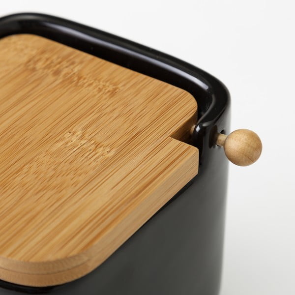 Czarny ceramiczny pojemnik na sól Unimasa, 750 ml-image-3