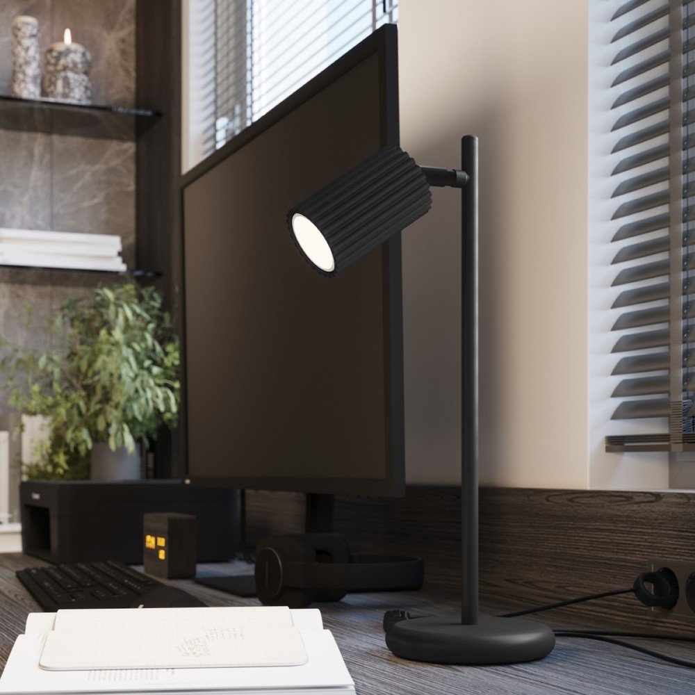 Czarna lampa stołowa (wysokość 43 cm) Gleam – Sollux (zdjęcie 6)