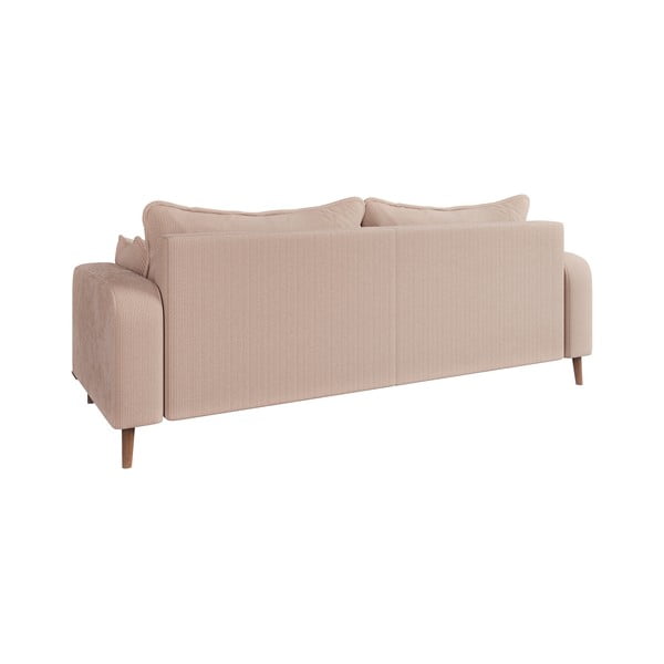 Beżowa sztruksowa sofa 220 cm Beata – Ropez-image-3