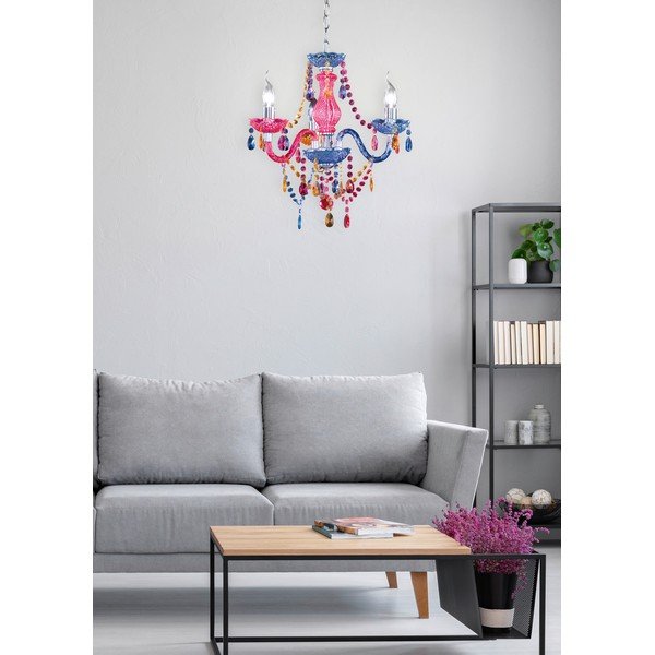 Metalowa lampa wisząca z kloszem ze szkła akrylowego ø 46 cm Lüster – Reality-image-1