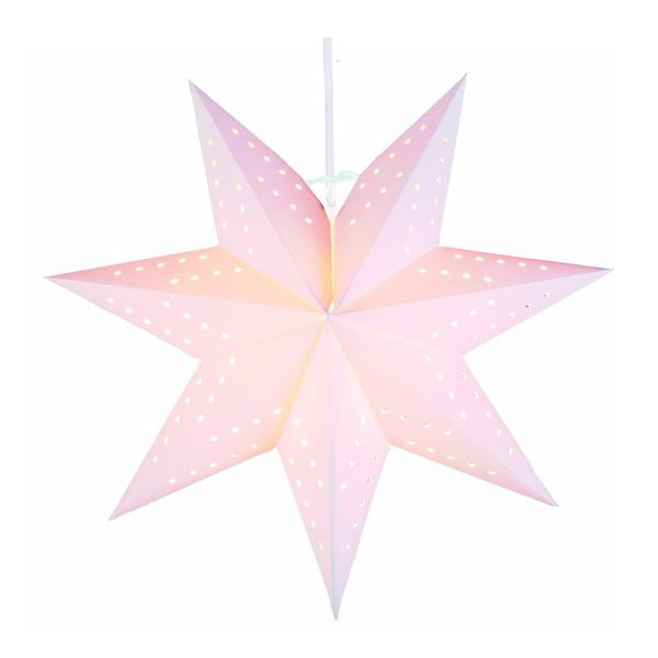 Świecąca gwiazda ze stojakiem Bobo Pink, 34 cm