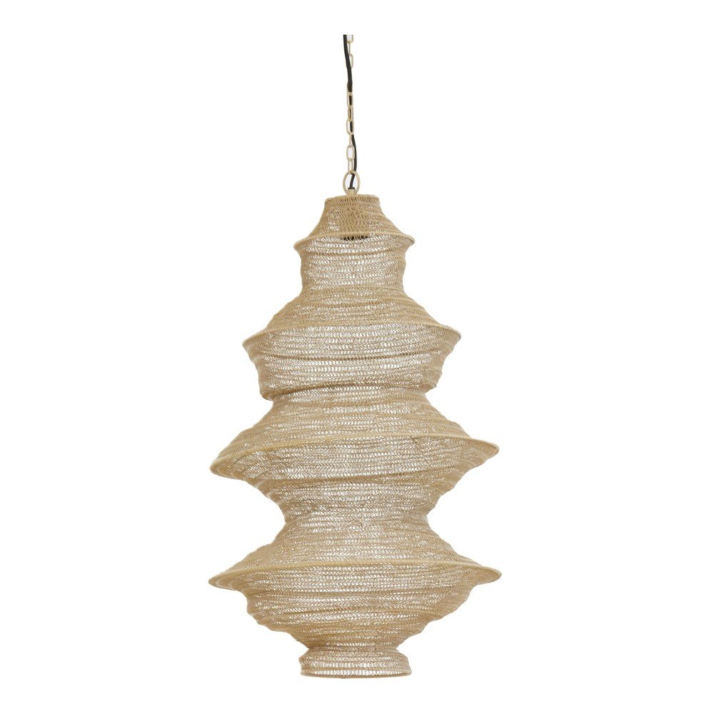 Beżowa metalowa lampa wisząca Nakisha – Light & Living