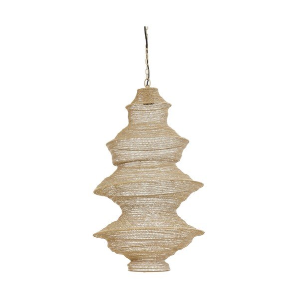 Beżowa metalowa lampa wisząca Nakisha – Light & Living