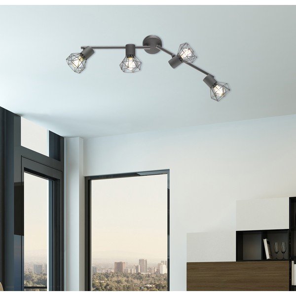 Czarna lampa punktowa 8x60 cm Ran – Fischer & Honsel-image-1