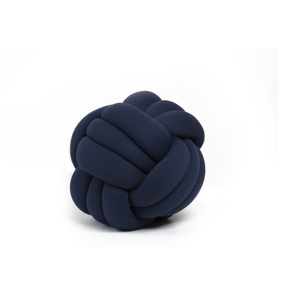 Ciemnoniebieska poduszka Knot Decorative Cushion, ⌀ 30 cm
