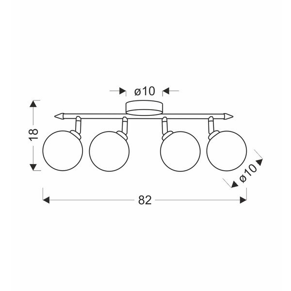 Lampa sufitowa w kolorze brązu ze szklanym kloszem ø 10 cm Rodia – Candellux Lighting-image-3