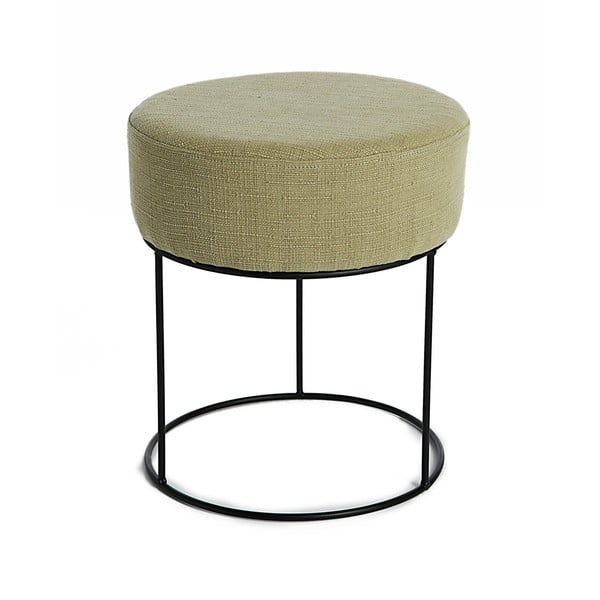 Oliwkowy stołek z metalową konstrukcją Simla Round, ⌀ 35 cm
