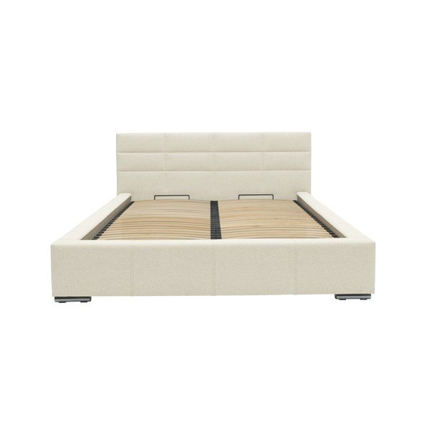 Beżowe łóżko 2-osobowe Mazzini Beds Reve, 160x200 cm-image-1