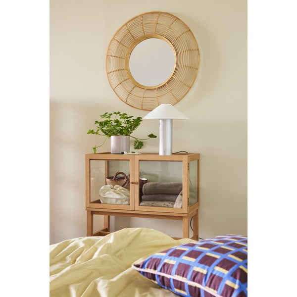 Witryna w dekorze dębu w naturalnym kolorze 80x88x42 cm Poetic – Hübsch-image-1