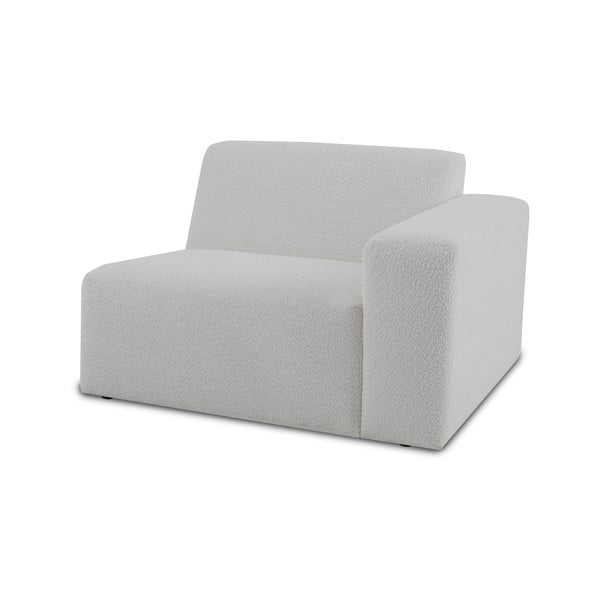 Biały moduł sofy z materiału bouclé (prawostronny) Roxy – Scandic-image-1