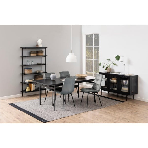 Czarny regał w dekorze jesionu 94x172 cm Angus – Actona-image-4