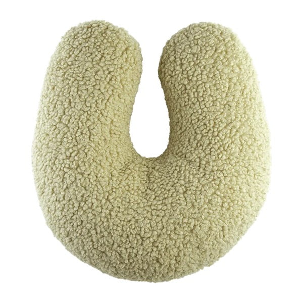 Zielona poduszka na sofę dziecięcą z materiału bouclé U – Wigiwama