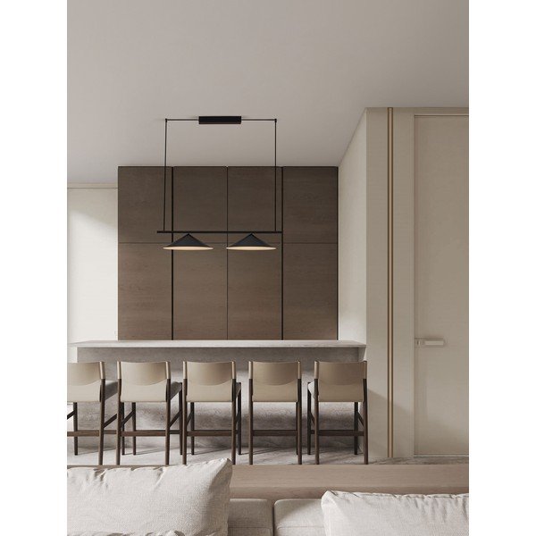 Aluminiowa lampa wisząca LED w kolorze matowej czerni Lui – Nova Luce-image-1