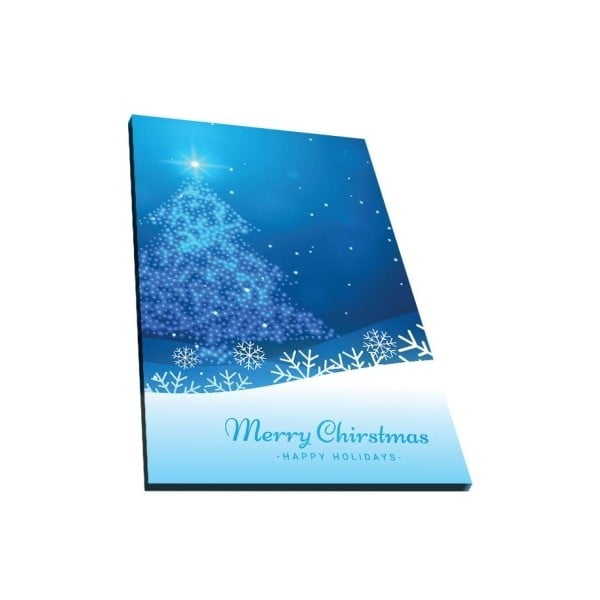 Niebieski podświetlany obraz świąteczny Merry Christmas