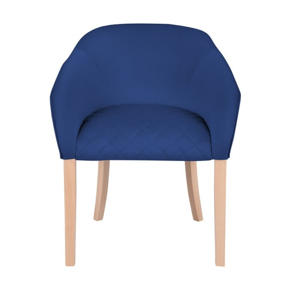 Niebieski fotel z podłokietnikami Micadoni Home Tipa