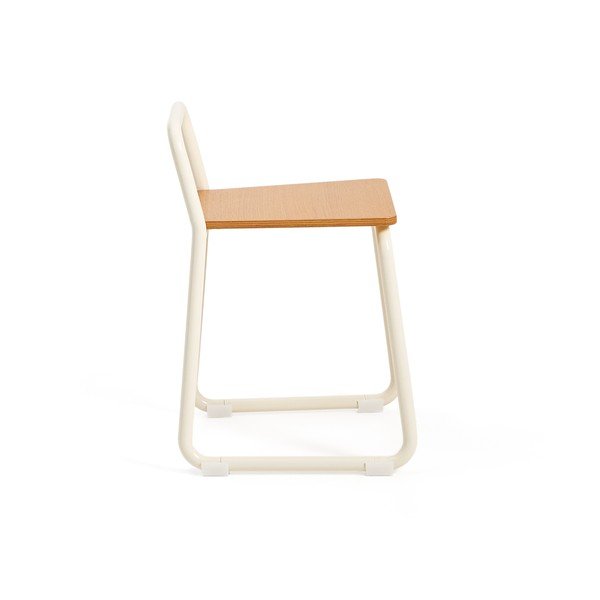 Beżowe metalowe krzesło dziecięce Tinn – Kave Home-image-3