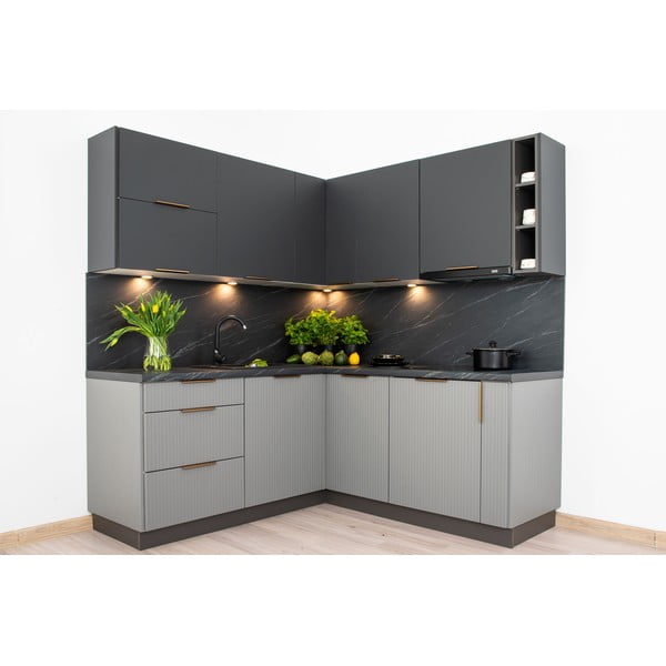 Kuchnia w kształcie L z blatem (bez usługi montażu) 370 cm Rowan – STOLKAR-image-3