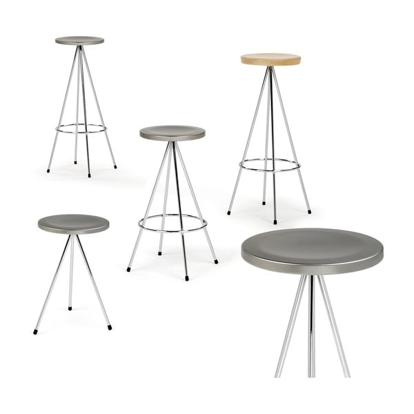 Stołek barowy Mobles 114 Nuta Matt, wysokość 75cm-image-2