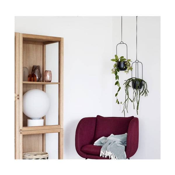 Zestaw 2 czarnych wiszących żelaznych osłonek na doniczki Hübsch Juro-image-2