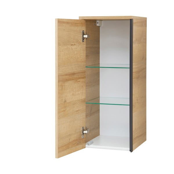 Wisząca szafka łazienkowa w dekorze dębu w naturalnym kolorze 70x30 cm Quickset 395 – Pelipal-image-2