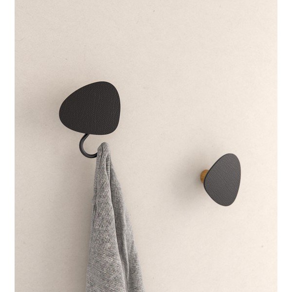 Czarny ścienny stalowy haczyk Dot L Bull – LIND DNA-image-1