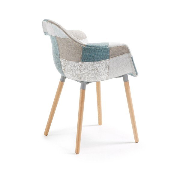 Zestaw 2 niebiesko-szarych krzeseł do jadalni La Forma Kenna-image-3