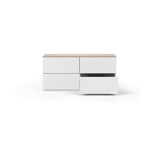 Biała komoda z blatem w dębowym dekorze TemaHome Join, 120 x 54 cm-image-3