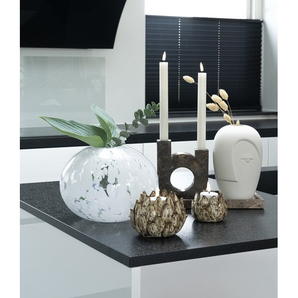 Kremowy ceramiczny wazon (wysokość 19,5 cm) Face – House Nordic-image-1