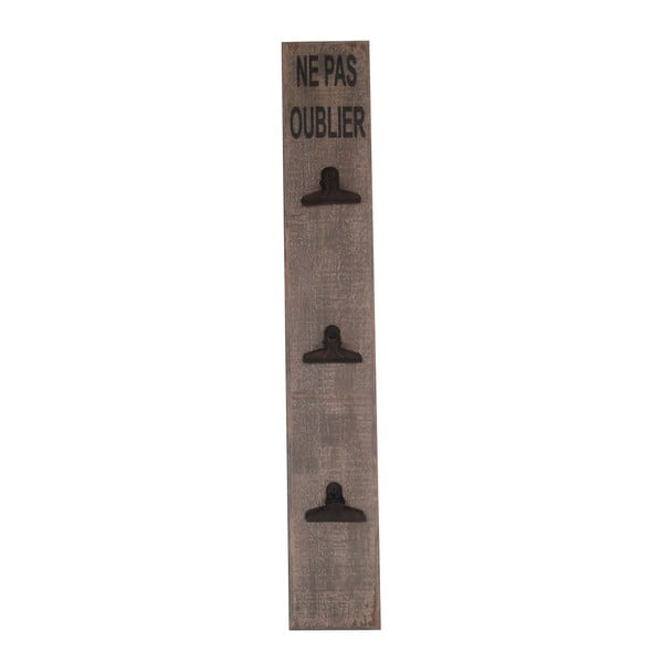 Drewniana tabliczka z klipsami Antic Line, wys. 74 cm