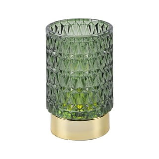 Zielona szklana lampka dekoracyjna LED PT LIVING Diamond