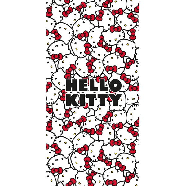 Czerwony/biały bawełniany ręcznik dziecięcy 70x140 cm Hello Kitty – Jerry Fabrics