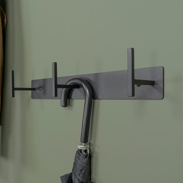 Czarny metalowy wieszak ścienny 44 cm Chapman – Spinder Design-image-4